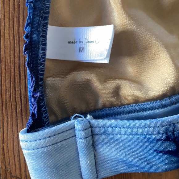 Made By Dawn blue tie dye triangle bikini top m - Picture 3 of 6